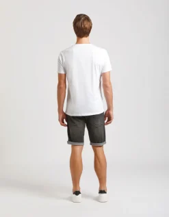 Bermuda di jeans nero slim fit