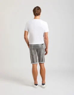 Bermuda di jeans slim fit grigio