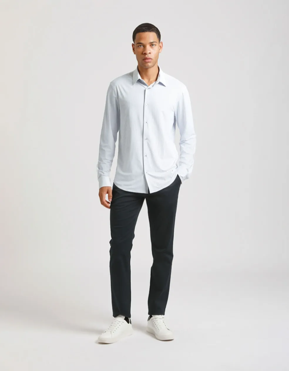 Camicia manica lunga a righe