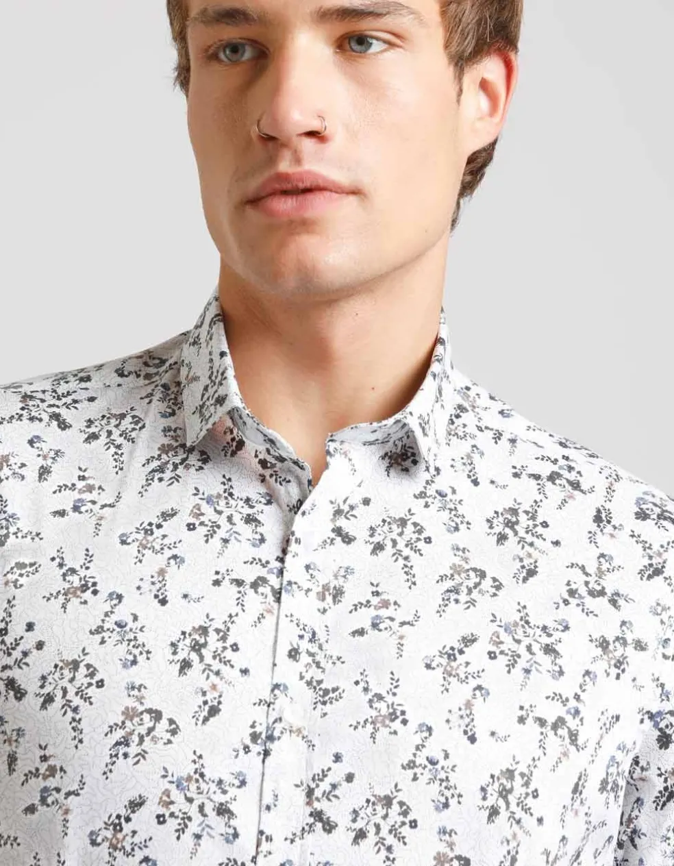 Camicia manica lunga con fantasia