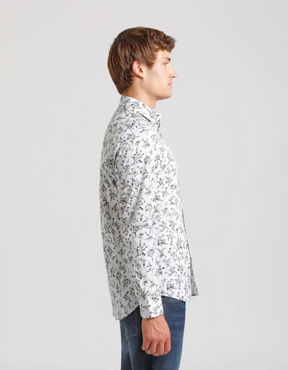 Camicia manica lunga con fantasia