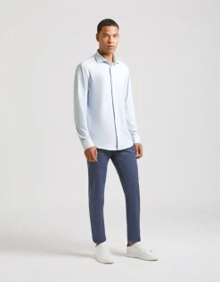 Camicia manica lunga con microfantasia