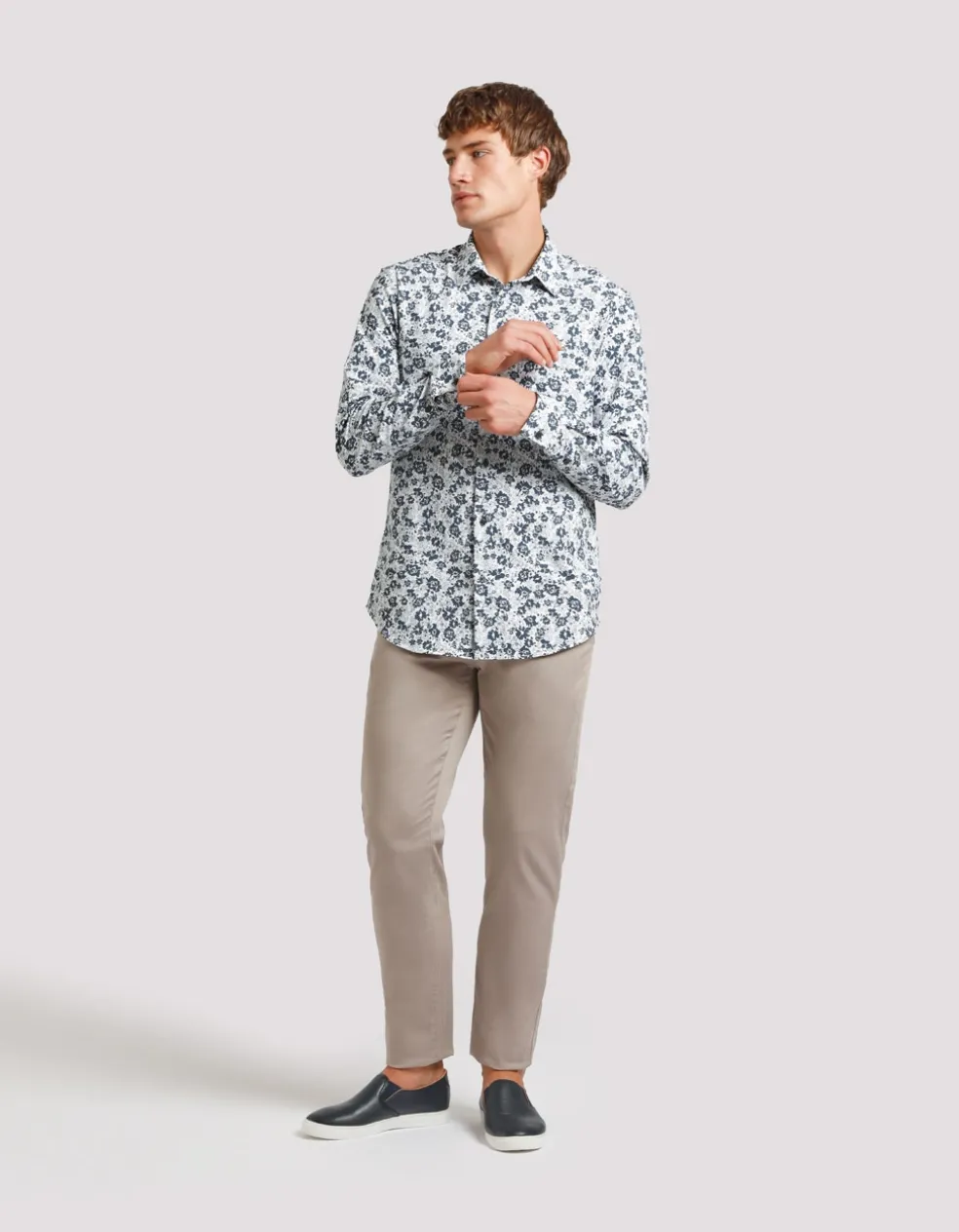Camicia manica lunga con fantasia