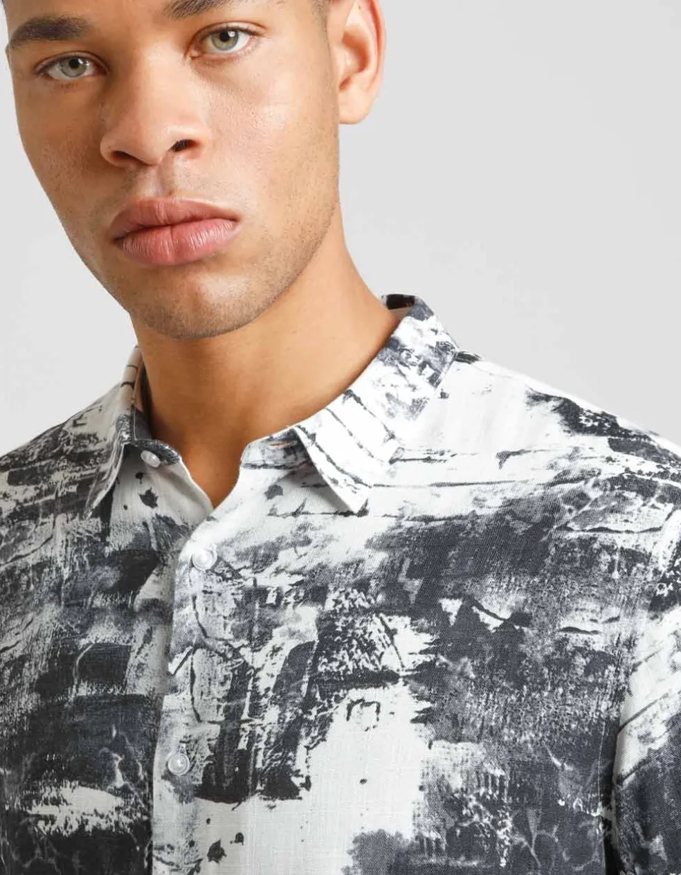 Camicia manica lunga in viscosa