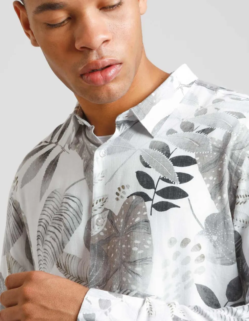 Camicia manica lunga in viscosa