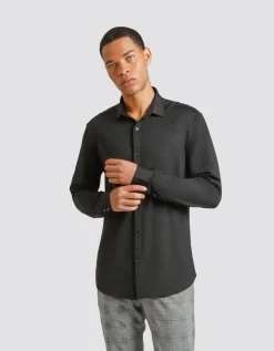 Camicia manica lunga tinta unita