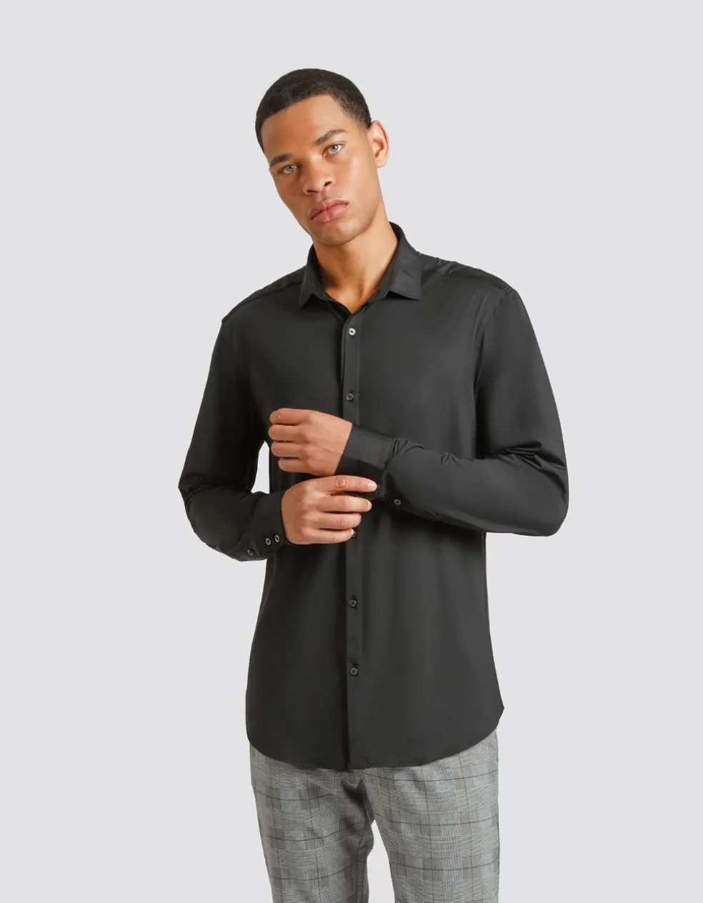 Camicia manica lunga tinta unita