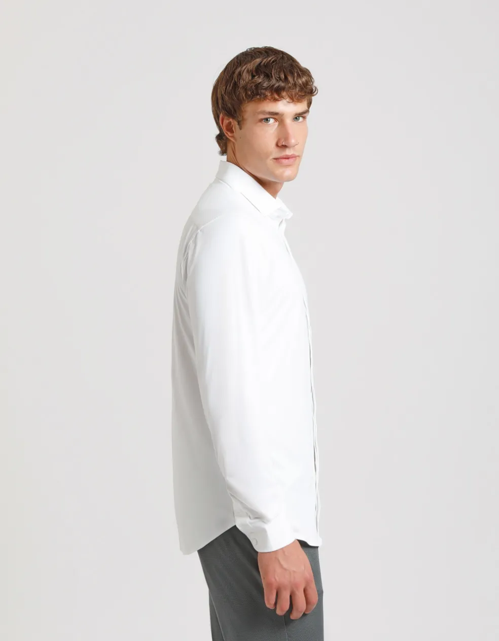Camicia manica lunga tinta unita