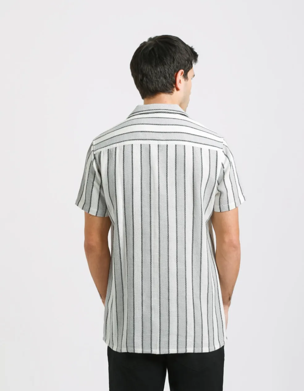 Camicia mezza manica a righe
