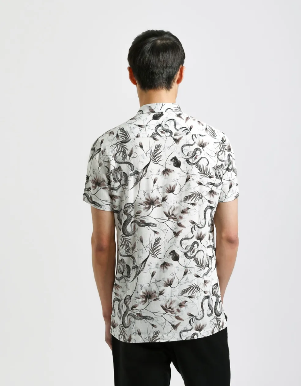 Camicia mezza manica fantasia 100% viscosa