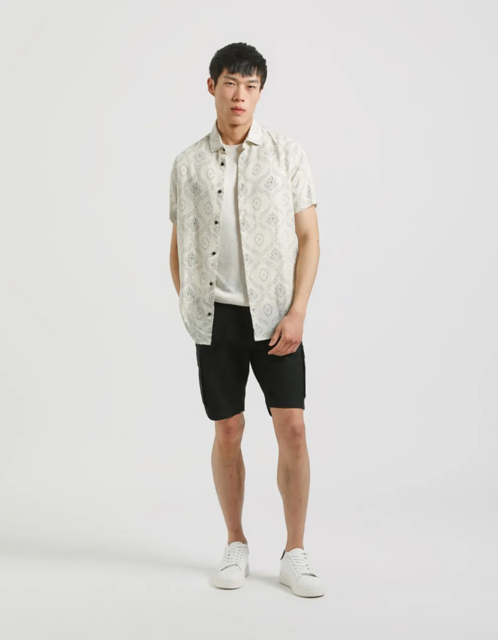 Camicia mezza manica fantasia