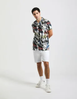 Camicia mezza manica fantasia 100% viscosa
