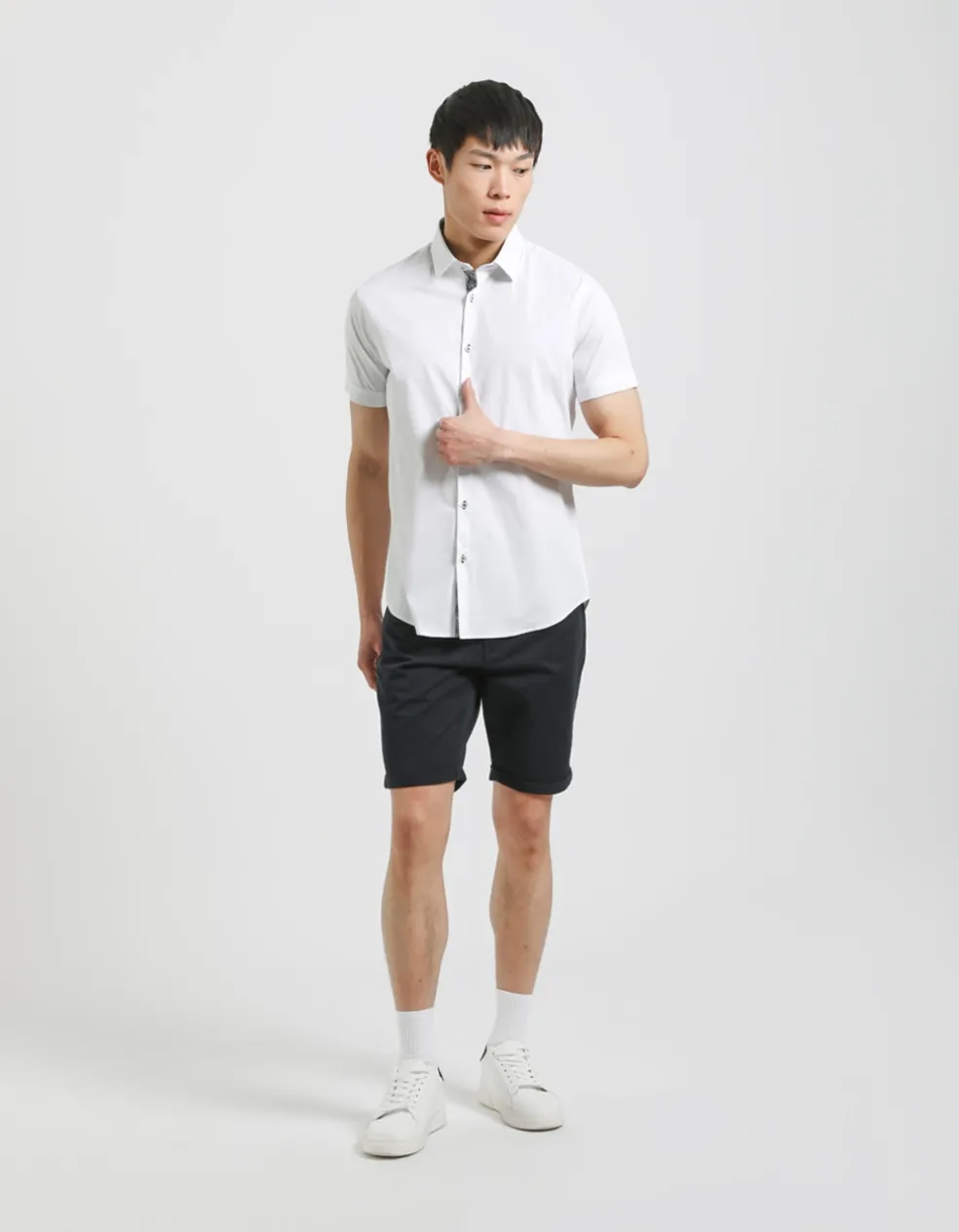 Camicia mezza manica in cotone