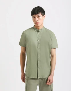 Camicia mezza manica misto lino