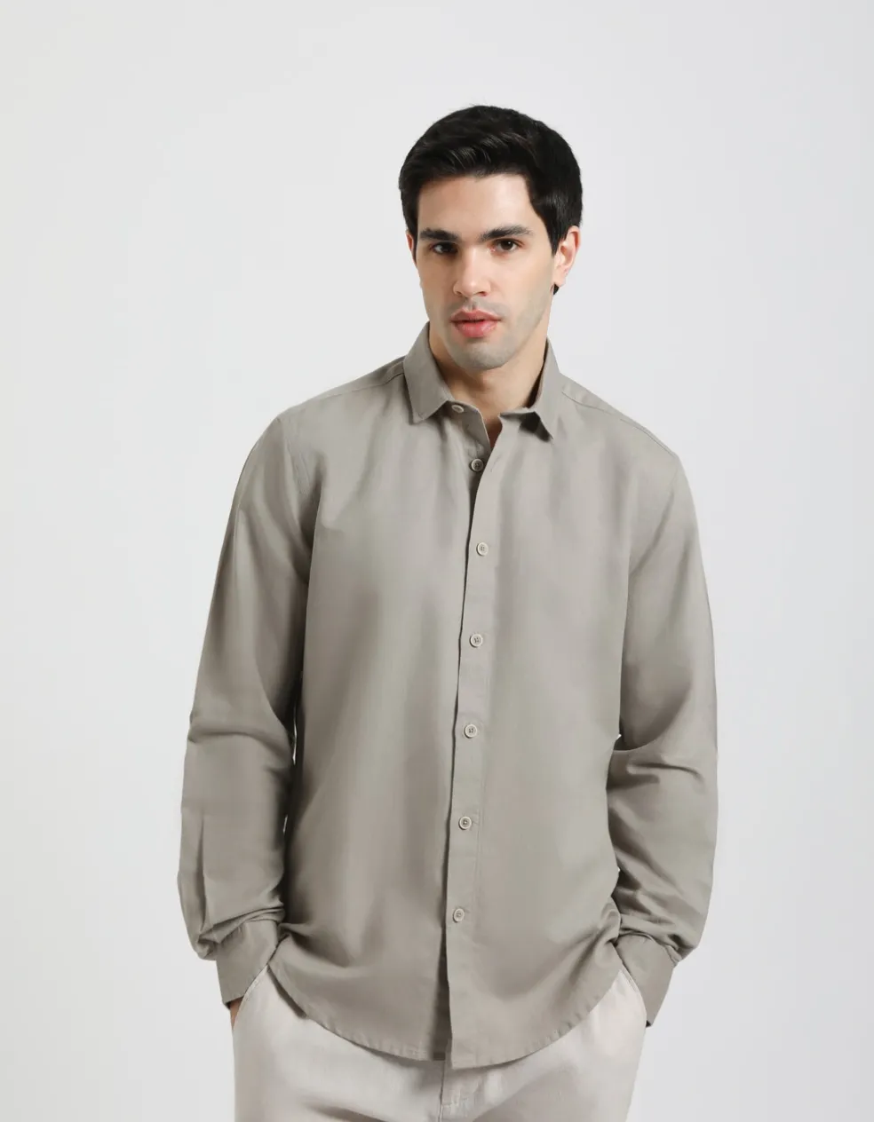 Camicia misto lino