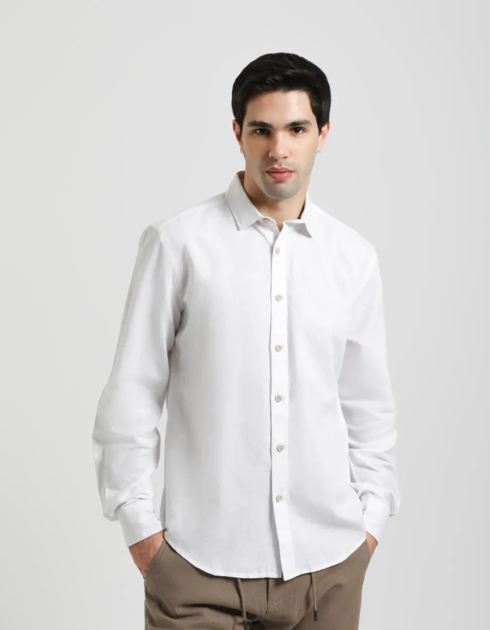 Camicia misto lino