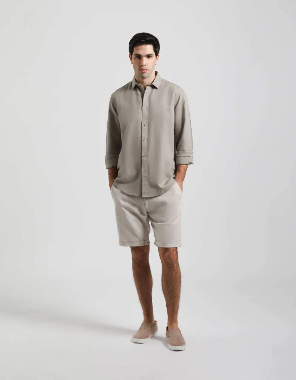 Camicia misto lino