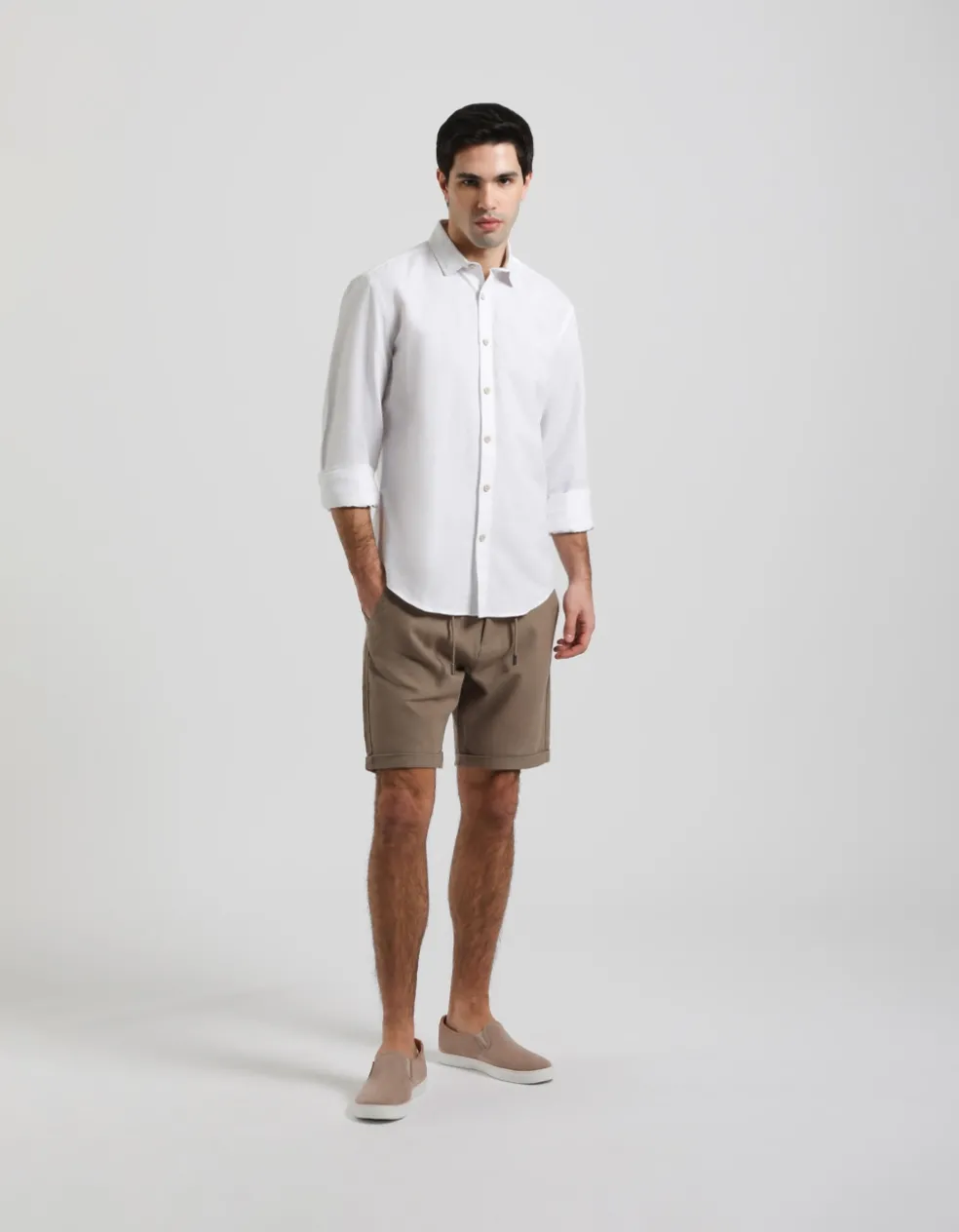 Camicia misto lino