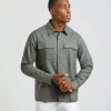 Camicia misto lino con tasconi