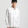 Camicia misto lino con tasconi
