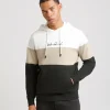 Felpa con cappuccio colorblock