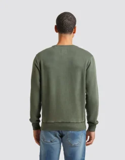 Felpa girocollo con stampa