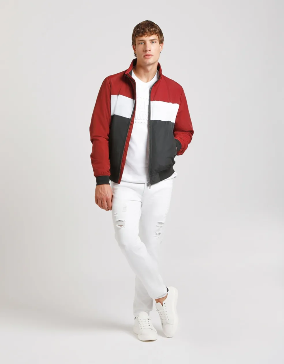 Giubbotto bomber colorblock