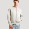 Giubbotto bomber effetto camoscio