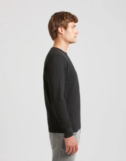 Maglia girocollo a coste