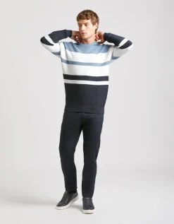 Maglia girocollo colorblock