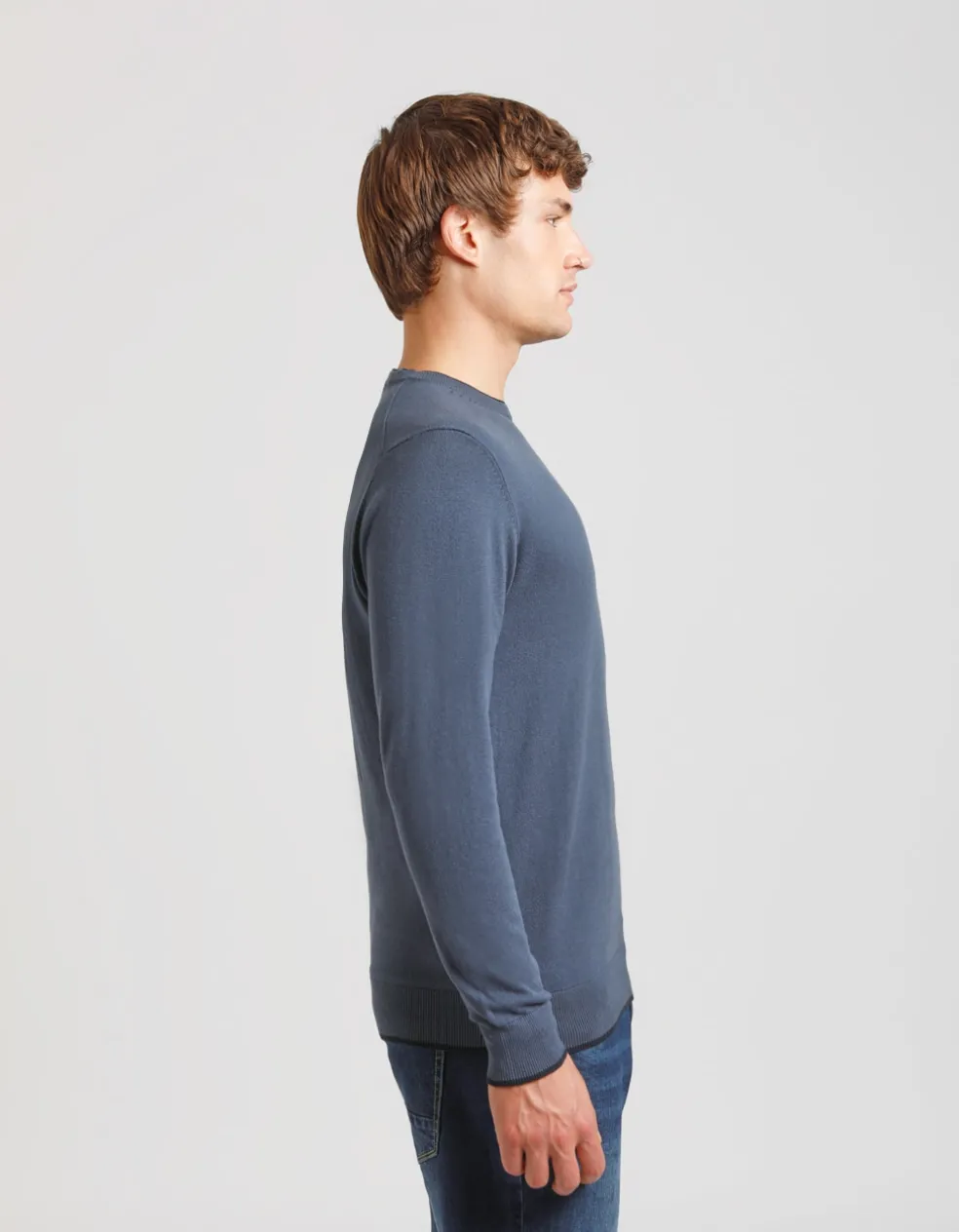 Maglia girocollo doppio collo