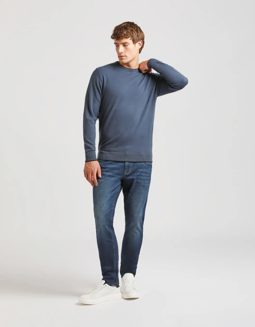 Maglia girocollo doppio collo