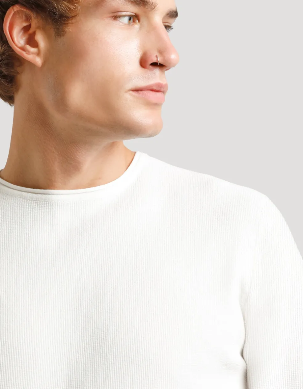 Maglia girocollo strutturato