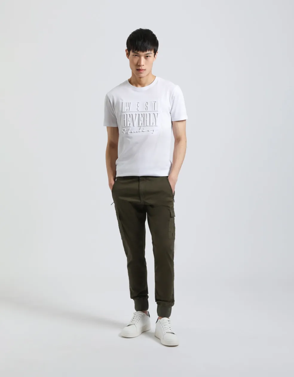 Pantaloni cargo in cotone