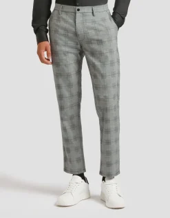 Pantaloni chino con fantasia a quadri