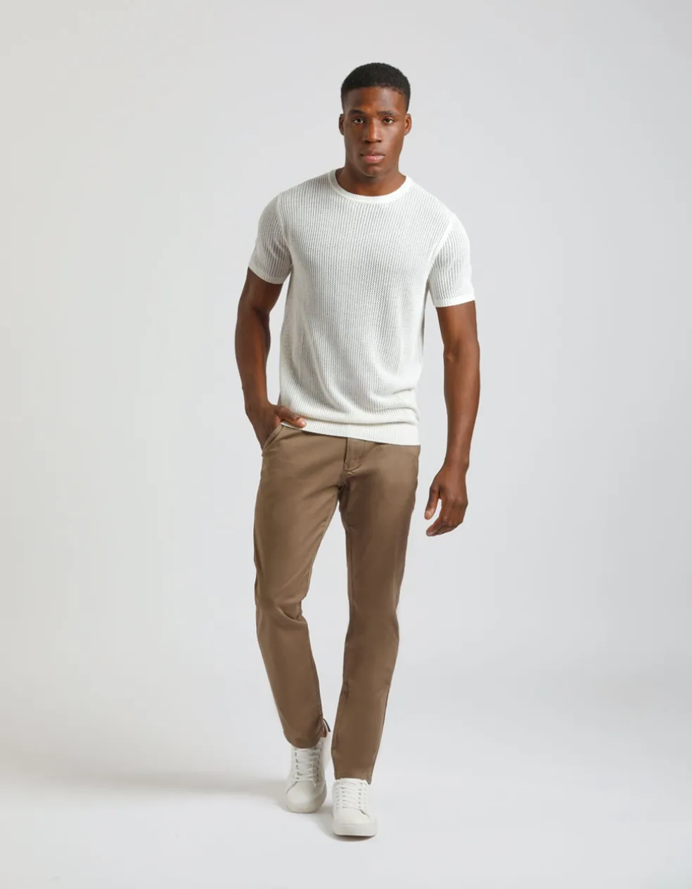 Pantaloni chino in cotone