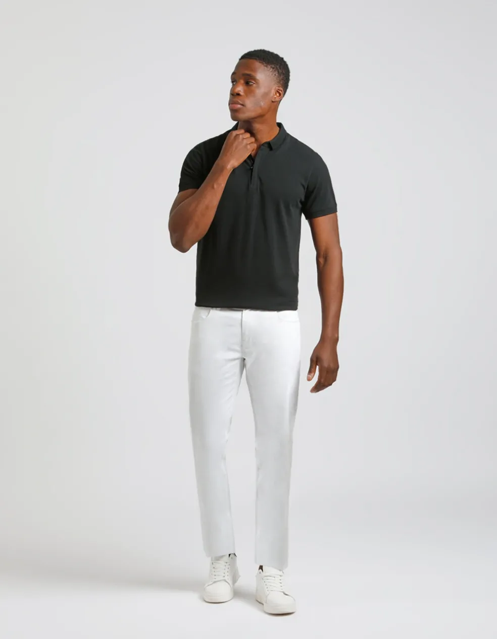Pantaloni cinque tasche in cotone