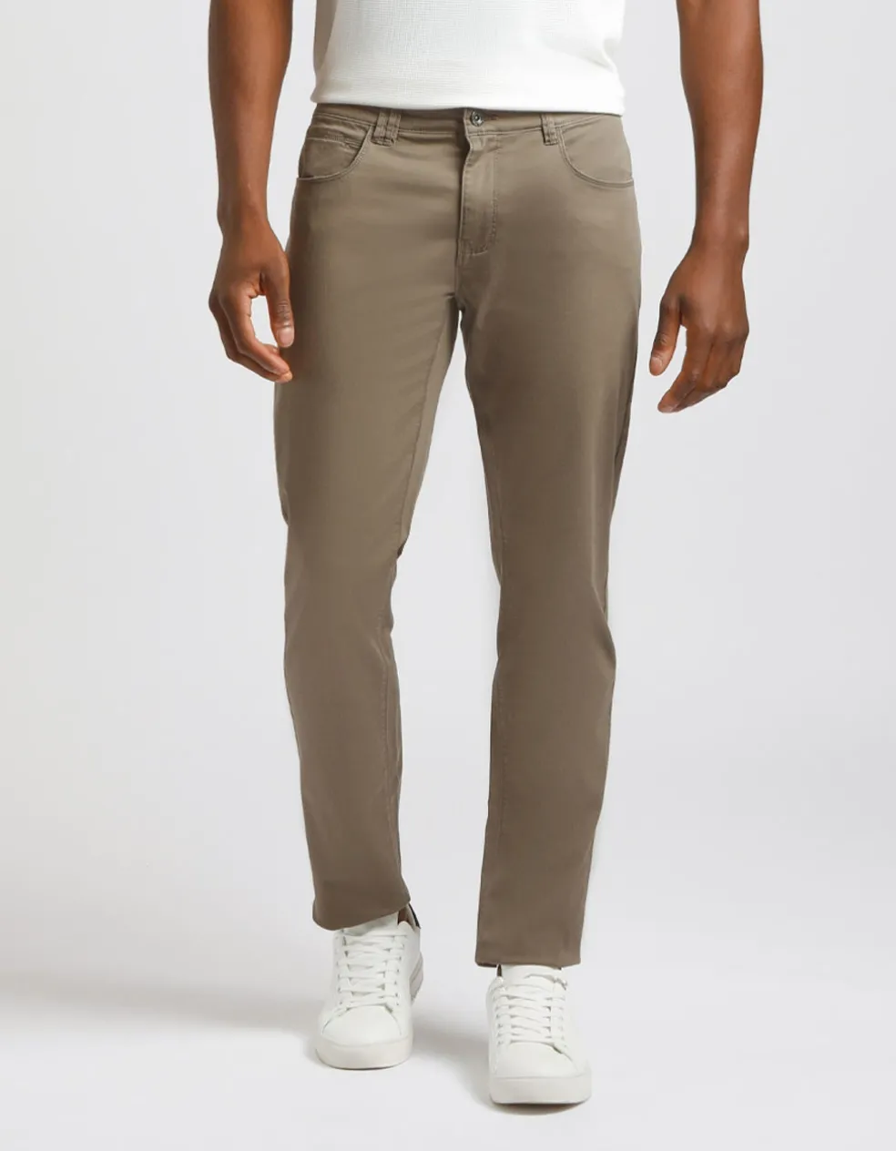 Pantaloni cinque tasche in cotone