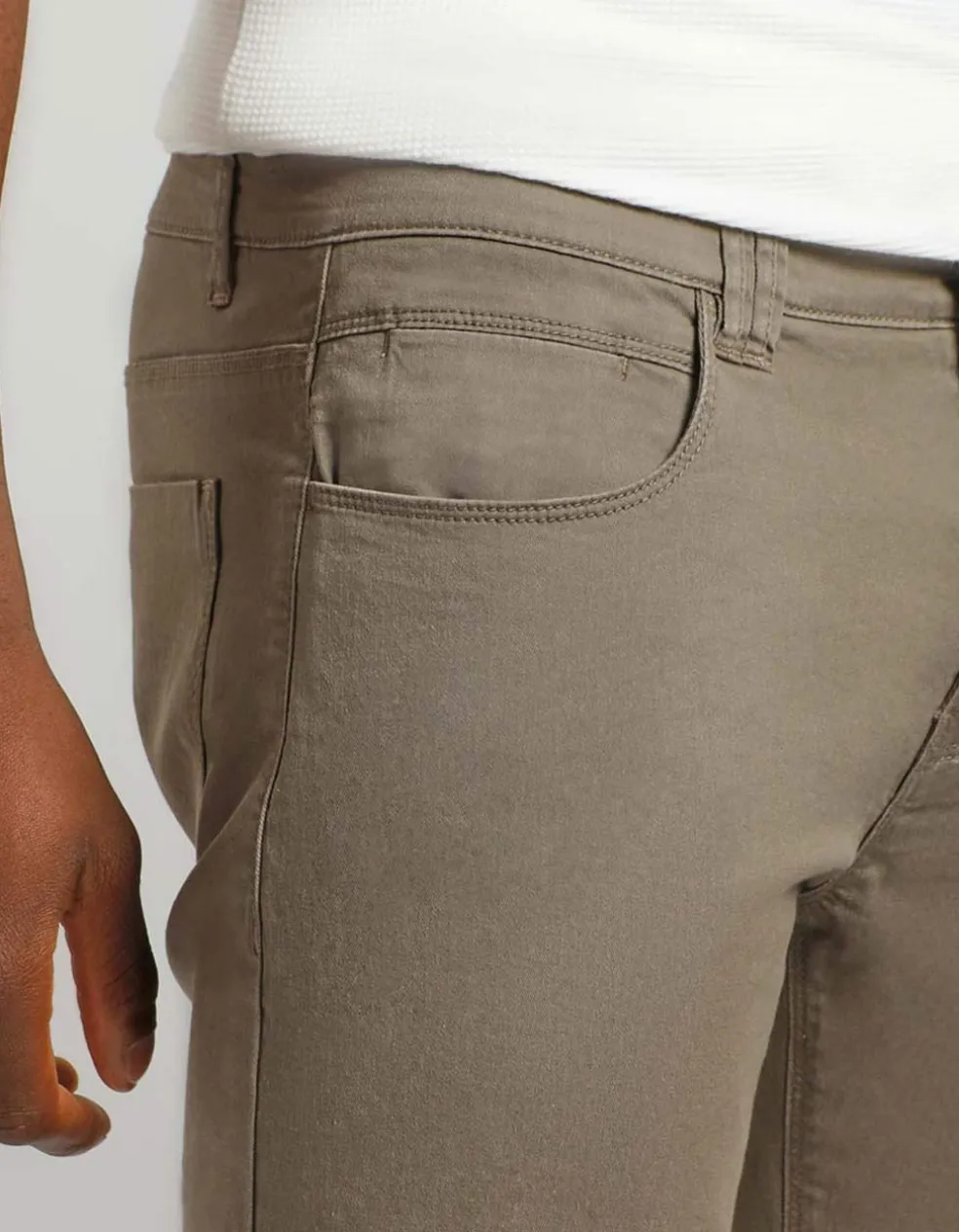 Pantaloni cinque tasche in cotone