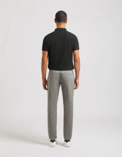 Pantaloni di cotone microfantasia