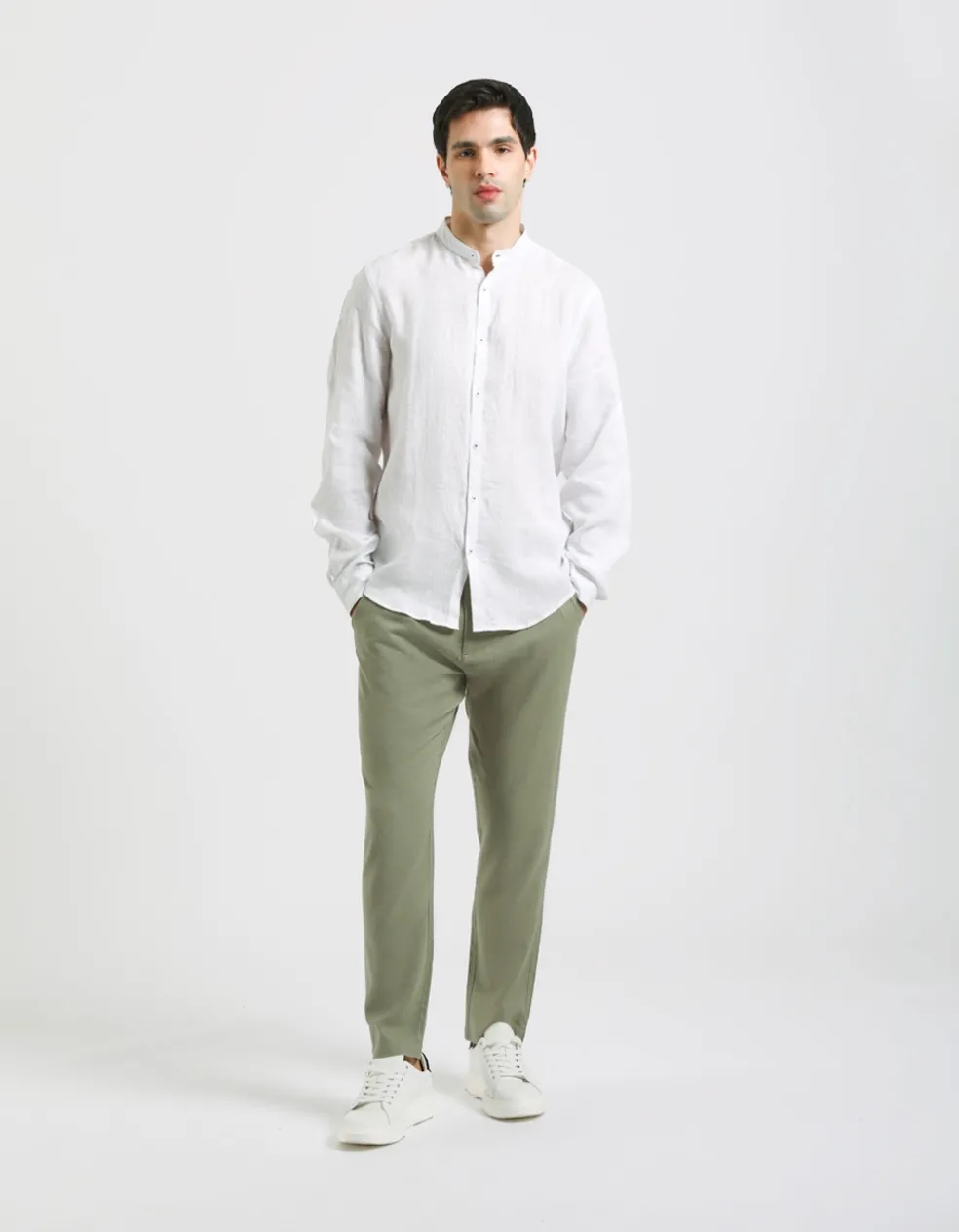 Pantaloni misto lino