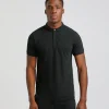 Polo con zip 100% cotone