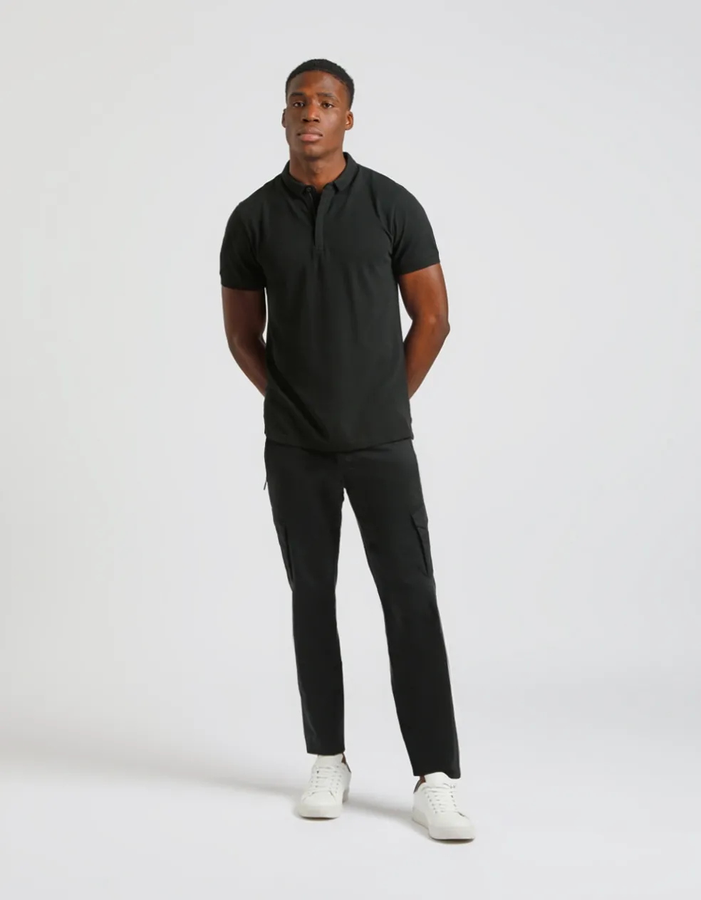 Polo con zip 100% cotone