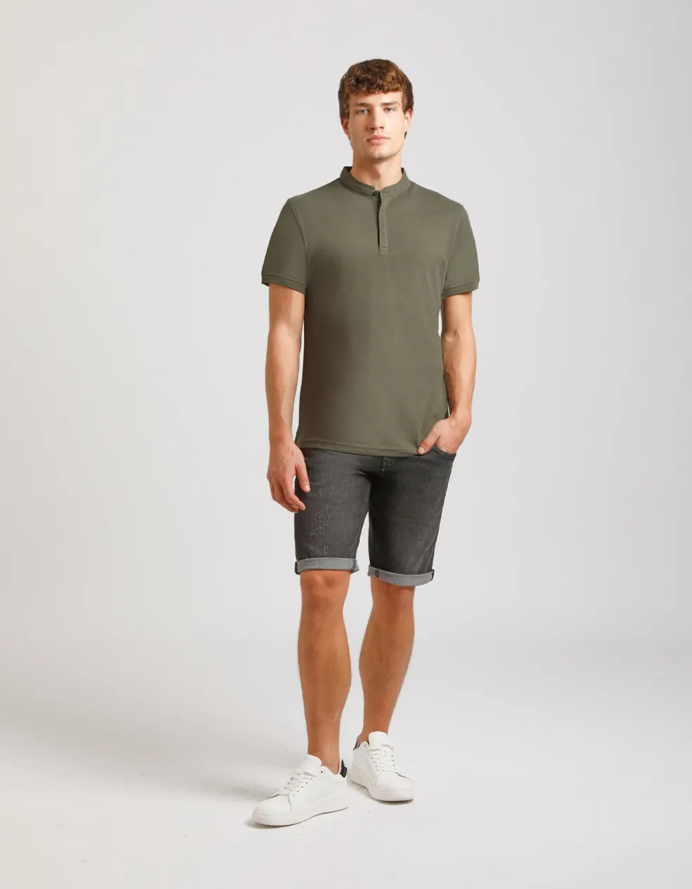 Polo coreana 100% cotone
