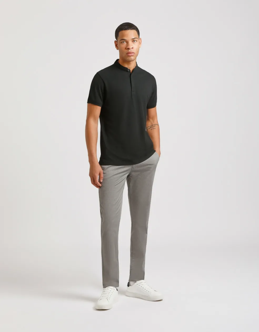 Polo coreana 100% cotone