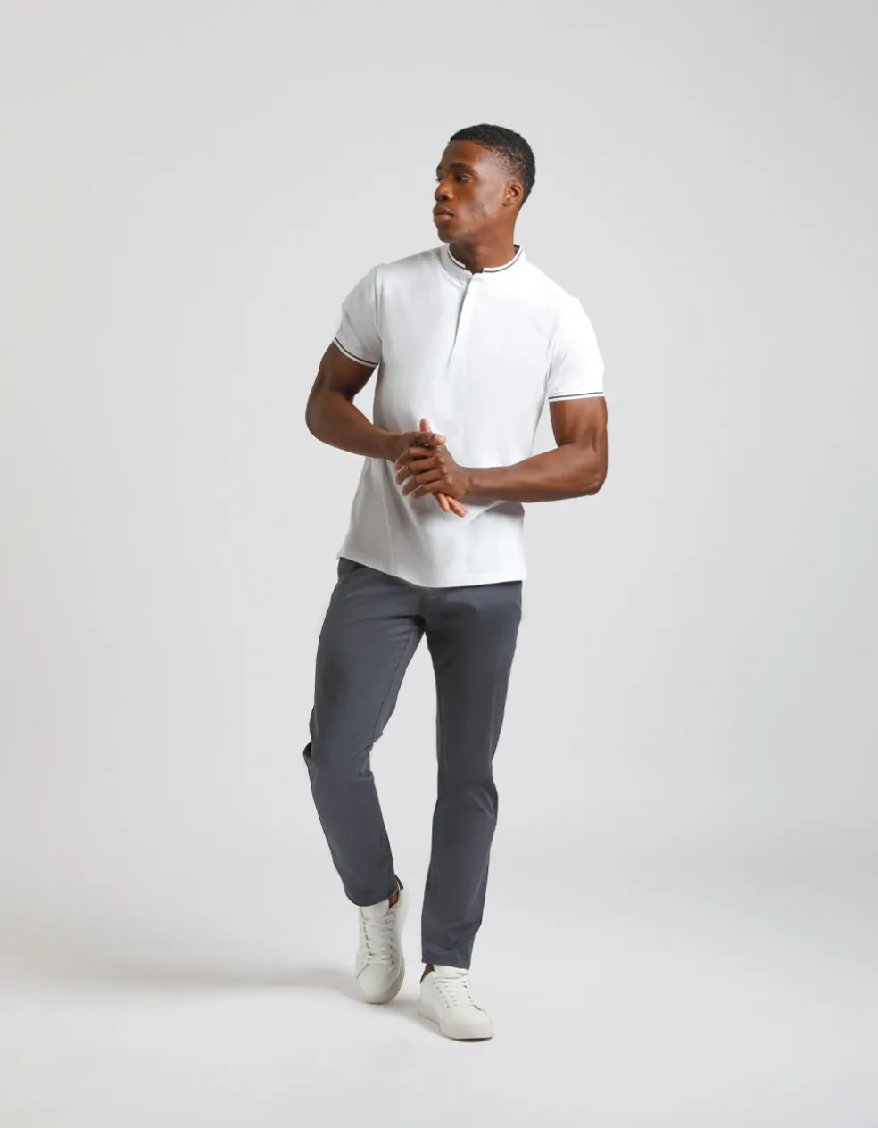 Polo coreana 100% cotone