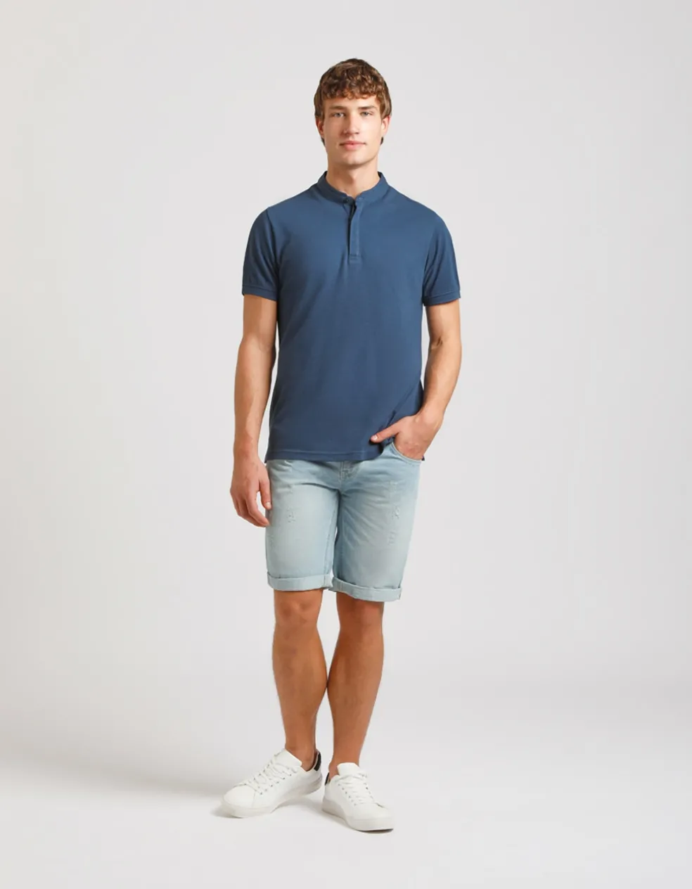 Polo coreana 100% cotone