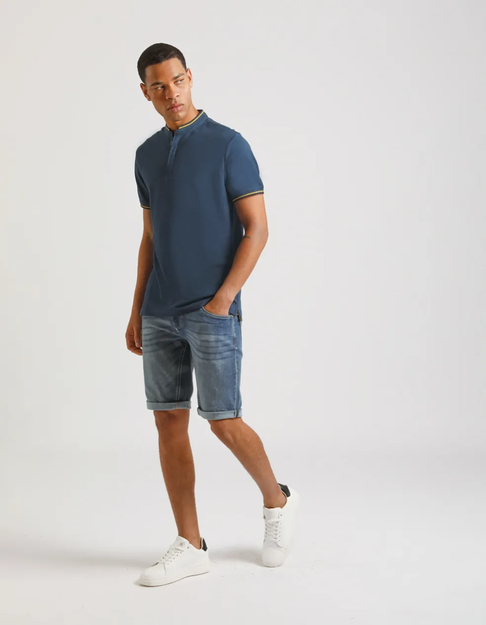 Polo coreana 100% cotone