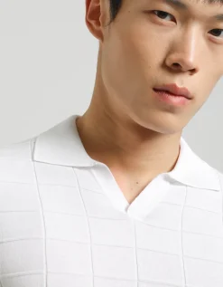 Polo in maglia a quadri