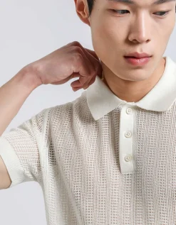 Polo in maglia forata